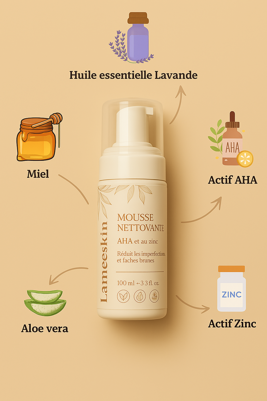 Mousse nettoyante Éclat de la peau