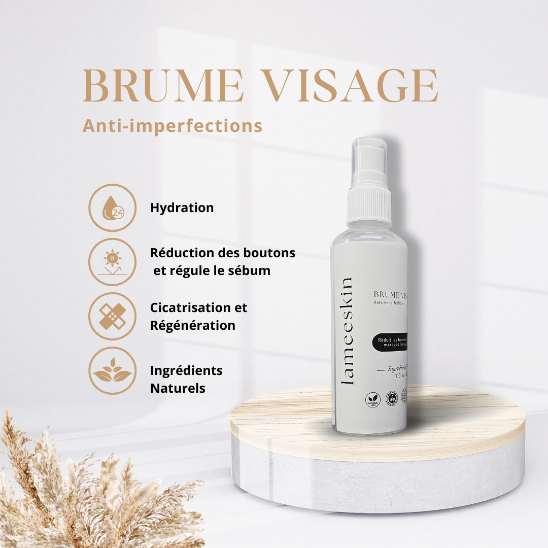 Brume purifiante pour peaux à imperfection: Réduit l'acné et apaise la peau